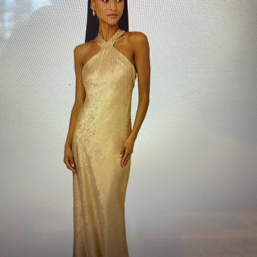 Adrianna Papel Gold Dress in Size 4